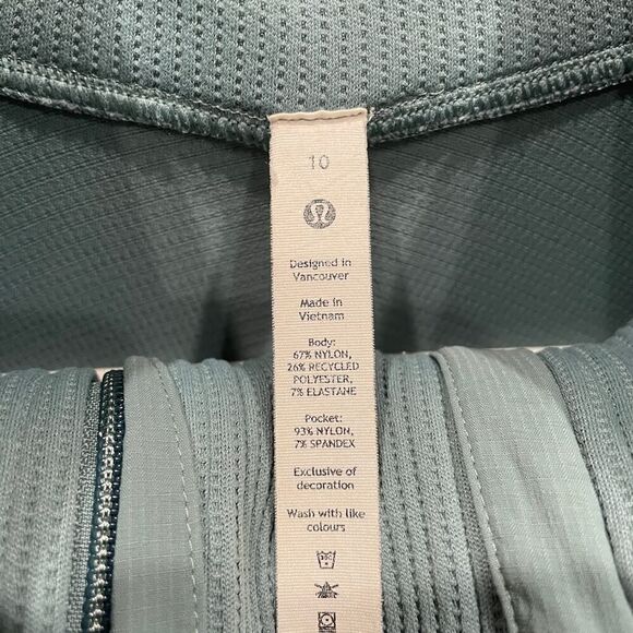 Lululemon Adaptable Fit Full-Zip Jacket Tidewater Teal - Size: 10 - Picture 5 of 13